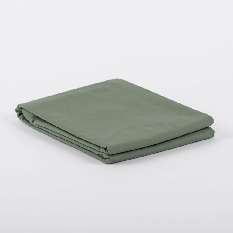 Percale flat sheet sage green cotton VON SCHÜTZ