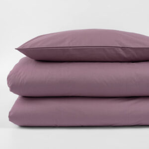 Pościel perkalowa z bawełny w kolorze starego różu (malva) VON SCHÜTZ