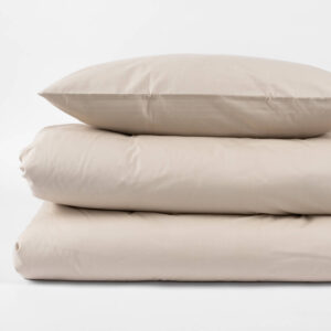 Pościel perkalowa z bawełny w kolorze kremowego jasnego beżu VON SCHÜTZ