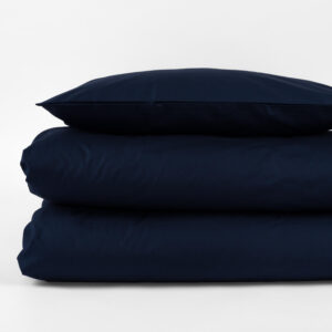 Pościel perkalowa z bawełny w kolorze granatowym (nocny niebieski) VON SCHÜTZ