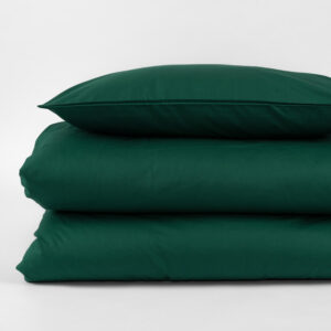 Ciemnozielona (leśna) pościel perkalowa z bawełny VON SCHÜTZ