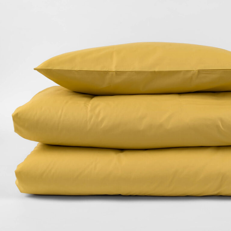 Percale bedding ocher yellow cotton VON SCHÜTZ