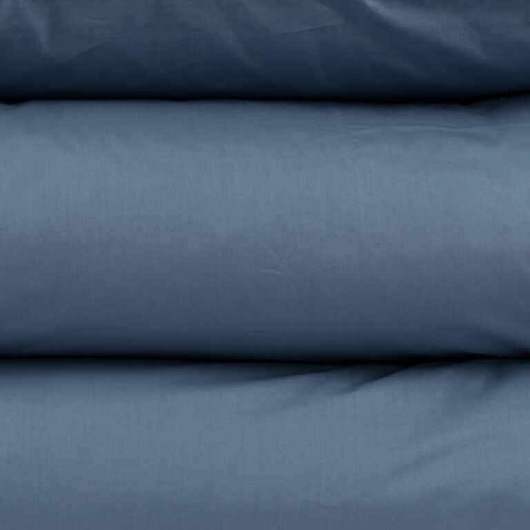 Perkal Spannbettlaken Denim Graublau Baumwolle VON SCHÜTZ