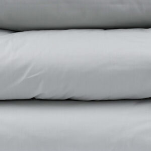 Prześcieradło perkalowe z gumką z bawełny w kolorze perłowej jasnej szarości VON SCHÜTZ