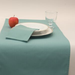 Tischläufer Stoffservietten 7 Stk. Set Baumwolle Mintgrün VON SCHÜTZ